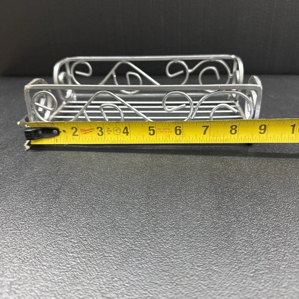 Guest Towel Holder Tray for Bathroom – Silver Napkin Holder for Disposable